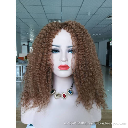 Imported japanese fiber jerry curl synthetic korean wig short, kinky curly women girls synthetic wig